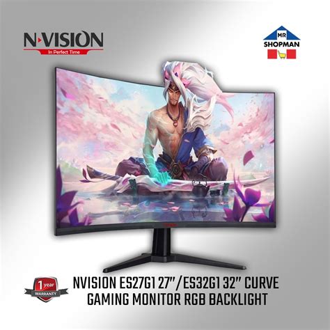 Nvision Es27g1 27 Es32g1 32 Curved 165hz Gaming Monitor Shopee Philippines