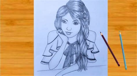 How To Draw Cute Girl Drawing Easy Girl Drawing For Beginners Girl Drawing With Pencil