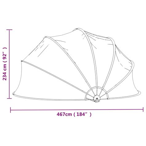 Pool Kuppel Rund 467x234 Cm Pvc Weddig