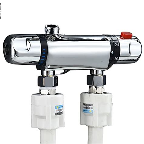 Yagosodee Thermostatic Shower Mixer Valve Tap Bar Wall Mounted Hot Cold Water Temperature