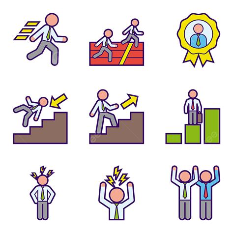 Career Development Clipart Transparent PNG Hd Icon Set Of Businessman