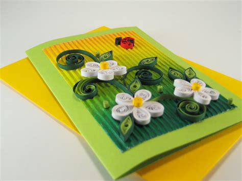 Quilling Karta Urodzinowa Białe Kwiaty Quilling Piękne Quilled Etsy Polska