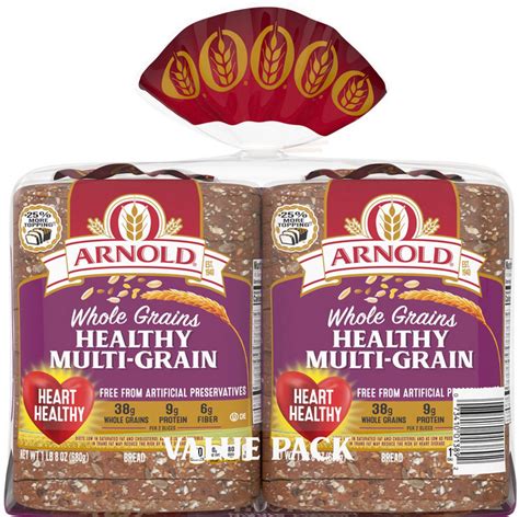 Arnold Whole Grains Healthy Multigrain Bread 24oz Per 2pk Openbax