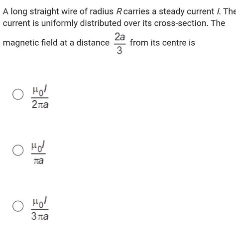 Answered A Long Straight Wire Of Radius R Carries A Steady Current Kunduz