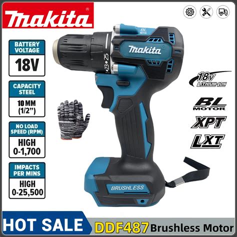 Destornillador Makita DDF487 Taladro De Percusi N Inal Mbrico 18V LXT