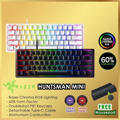 Jual Razer Huntsman Mini Mercury 60 Optical Gaming Keyboard Shopee