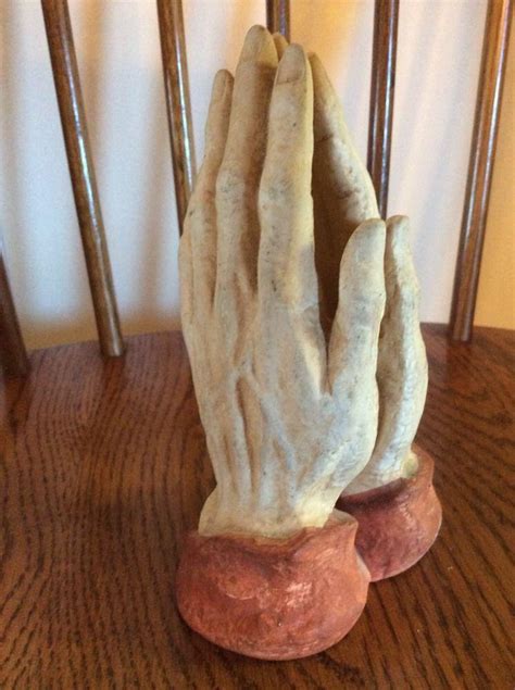 Praying Hands Ceramic Religious Spiritual Figure Statue Vintage