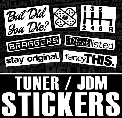 JDM STICKERS - JDM DECALS - TUNER STICKERS - DRIFT STICKER - KDM CARS – StickerNerd.com