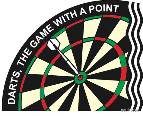 Dart Logo Darts The Game With A Point By Paulkoppe Redbubble