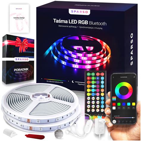 Ta Ma Led M Rgb Ledy Bluetooth Muzyka Pilot Por Wnaj Ceny