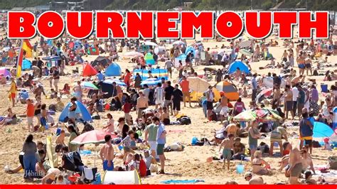 Bournemouth Beach May Bank Holiday Crowds Fill The Beach As