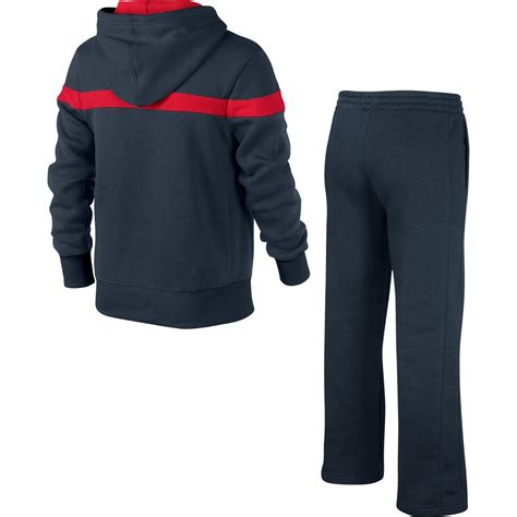 Nike Boys Brushed Fleece Warm Up Tracksuit Armory Navyredwhite