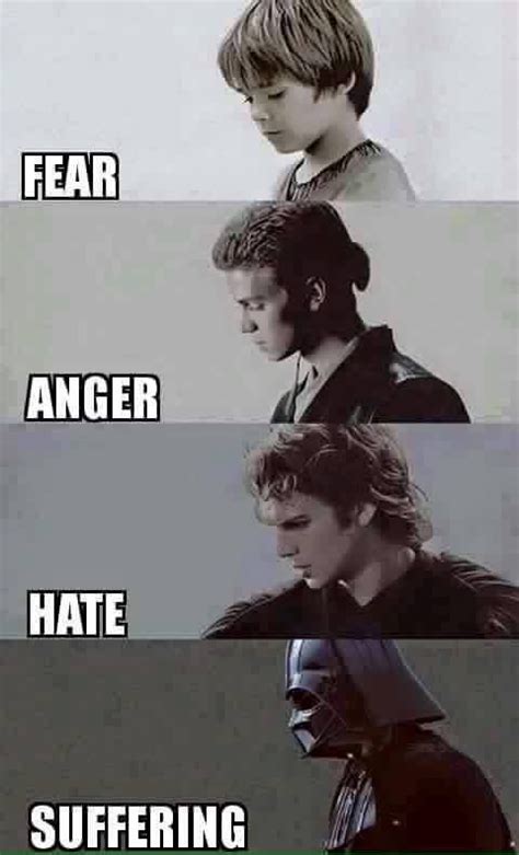 Fear Leads To Anger Anger Leads To Hate And Hateleads To Suffering