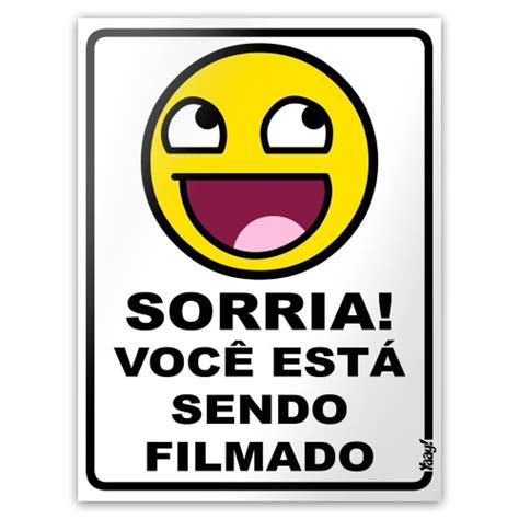 Placa Para Banheiro Sorria Voc Est Sendo Filmado Em Promo O Na