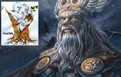 Ask And Embla First Human Pair Created By Powerful God Odin And His