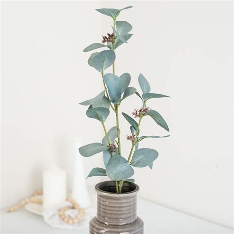 Realistic Dusty Green Artificial Eucalyptus Spray Artificial Greenery