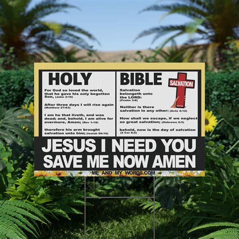 Yard Sign Christian Yard Sign Salvation Sign Prayer Sign Religious Sign