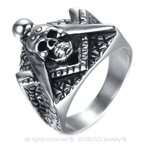 Bobijoo Jewelry Bague Chevali Re T Te De Mort Masonic Franc Ma On