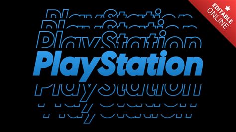 Playstation Efecto Y L Nea Modernos Generador De Efectos De Texto