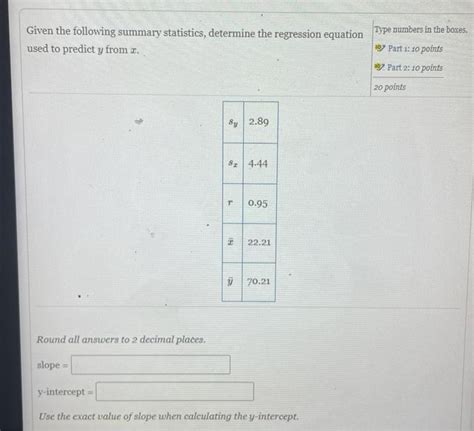 Solved Round All Answers To 2 Decimal Places Slope