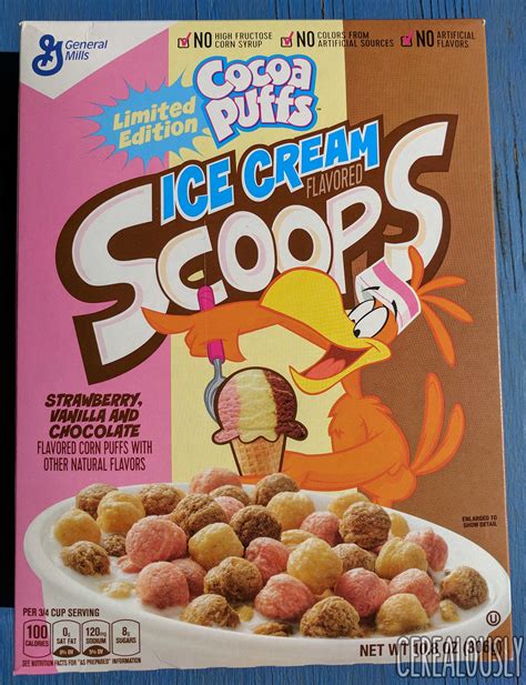 Neapolitan Cocoa Puffs Ice Cream Scoops Cereal REVIEW!