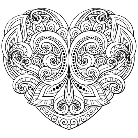 Love Mandala Coloring Pages At Getdrawings Free Download