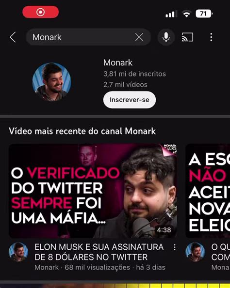 Samuel Pancher On Twitter O Canal No Youtube Do Monark N O Est