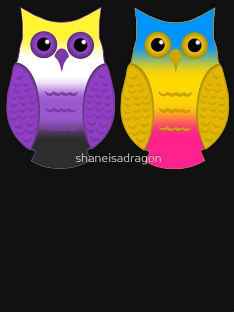 Nonbinary Pansexual Pride Owls T Shirt For Sale By Shaneisadragon