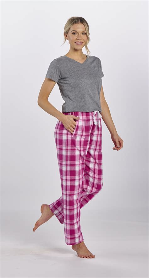 Boxercraft Womens Haley Orchid Sophia Plaid Flannel Pajama Pant