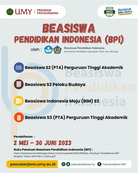 Informasi Beasiswa Pendidikan Indonesia Bpi Kemdikbudristek