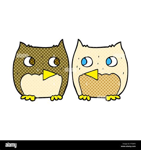 Freehand Drawn Cute Cartoon Owls Stock Vector Image And Art Alamy