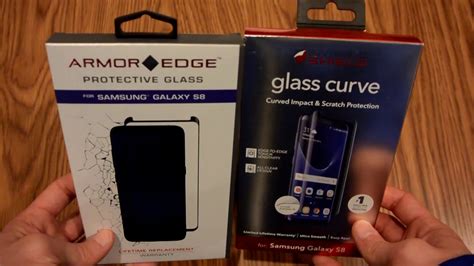 Armor Edge Protective Glass Vs Zagg Invisibleshield Glass Curve Screen Protector Comparison S8