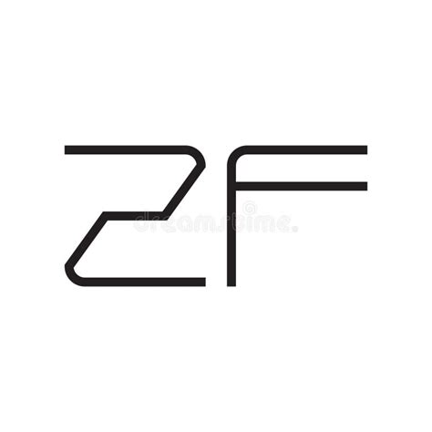 Icono Del Logotipo Del Vector De Letra Inicial De Zf Ilustración Del