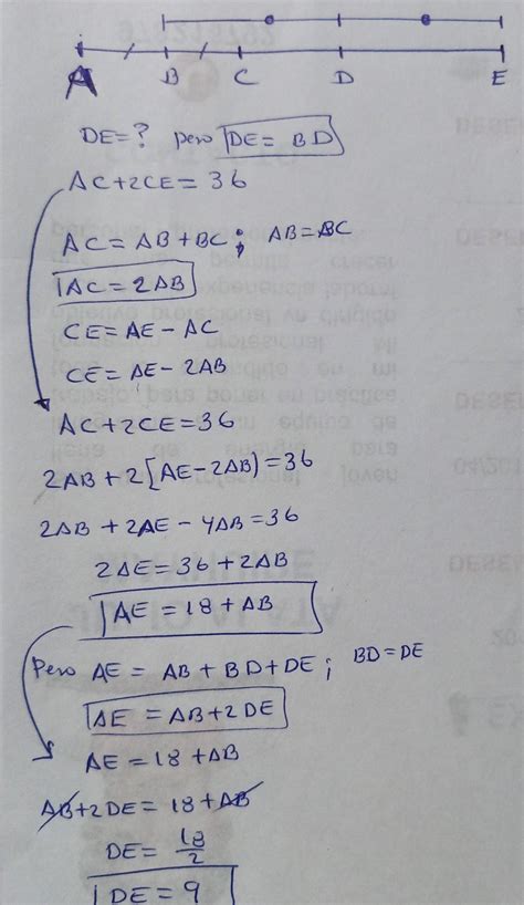 Sean Los Puntos Colineales Y Consecutivos A B C D Y E B Es Punto Medio De Ac Y D Es Punto Medio