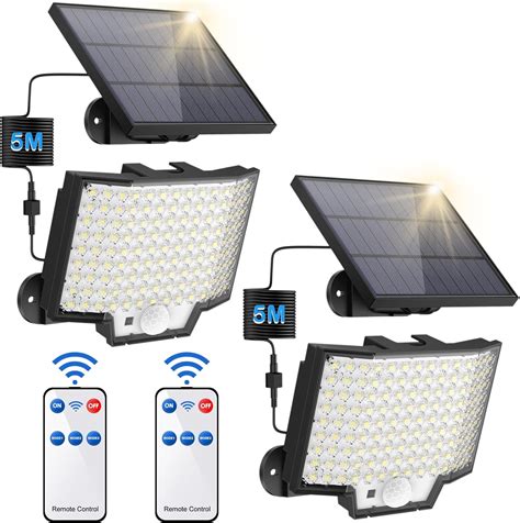 Faretti Solari A Led Da Esterno Faro Led Esterno Con Pannello Solare