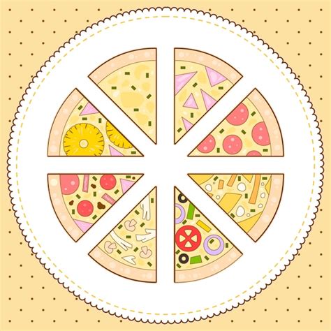 Premium Vector Pizza Slices Set