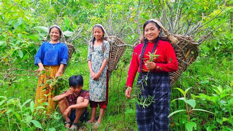 Beautiful Nepali Mountain Village Simple Happy Lifestyle Rural Nepal