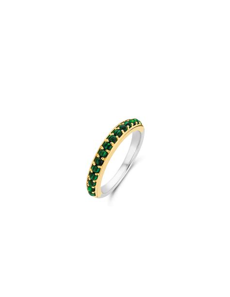 Bague Argent Mix Match Ti Sento Malachite Verte