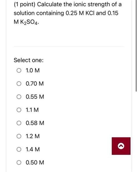 Solved Point Calculate The Ionic Strength Of A Solution Chegg