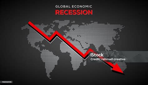 Vetores De Contexto De Recessão Global Ilustração Da Recessão Econômica