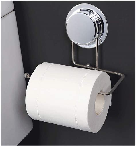 Toilet Roll Holder Suction Cup Paper Towel Hanger Wall Mount Self