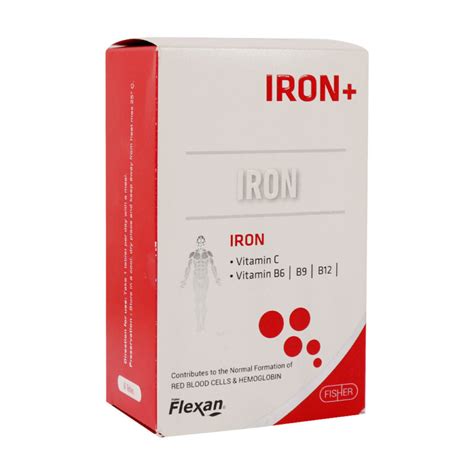 قرص آیرون پلاس فیشر فلکسان 60 عدد Fisher Flexan Iron Plus 60 Tabs