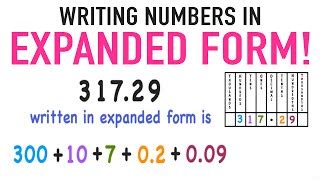 Writing Numbers In Expanded Form With Decimals