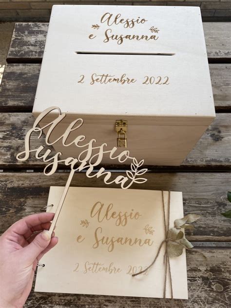 Set Porta Buste Album Guestbook Cake Topper Creativelab