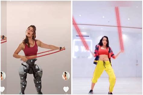 Jacqueline Fernandez and Nora Fatehi's latest Tiktok challenge videos ...