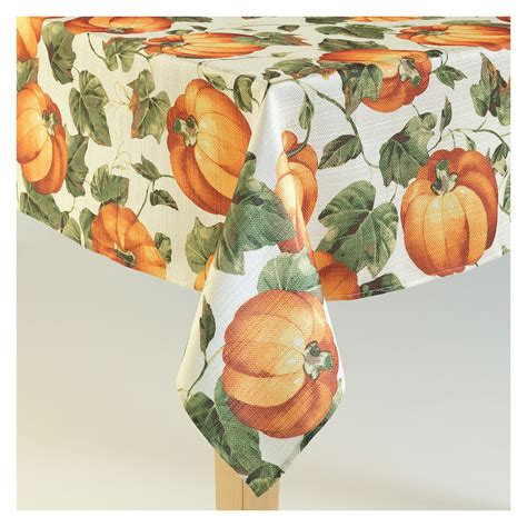 Harvest Season Festive Fall Autumn Thanksgiving Pumpkin Print Fabric Tablecloth Ebay