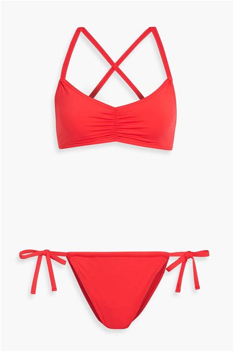 IRIS INK Ariana Ruched Bikini THE OUTNET