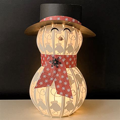 Light Up Snowman Svg And Printable D Paper Craft