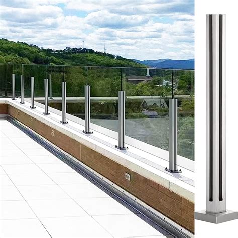 Lxlzyxsf Glas Gel Nderpfosten Glashalter Edelstahl Silber Terrasse