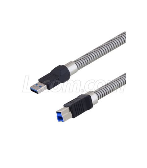 L Com Metal Armored Usb 3 0 Type A To Type B Male 1 5m U3a00002 105m